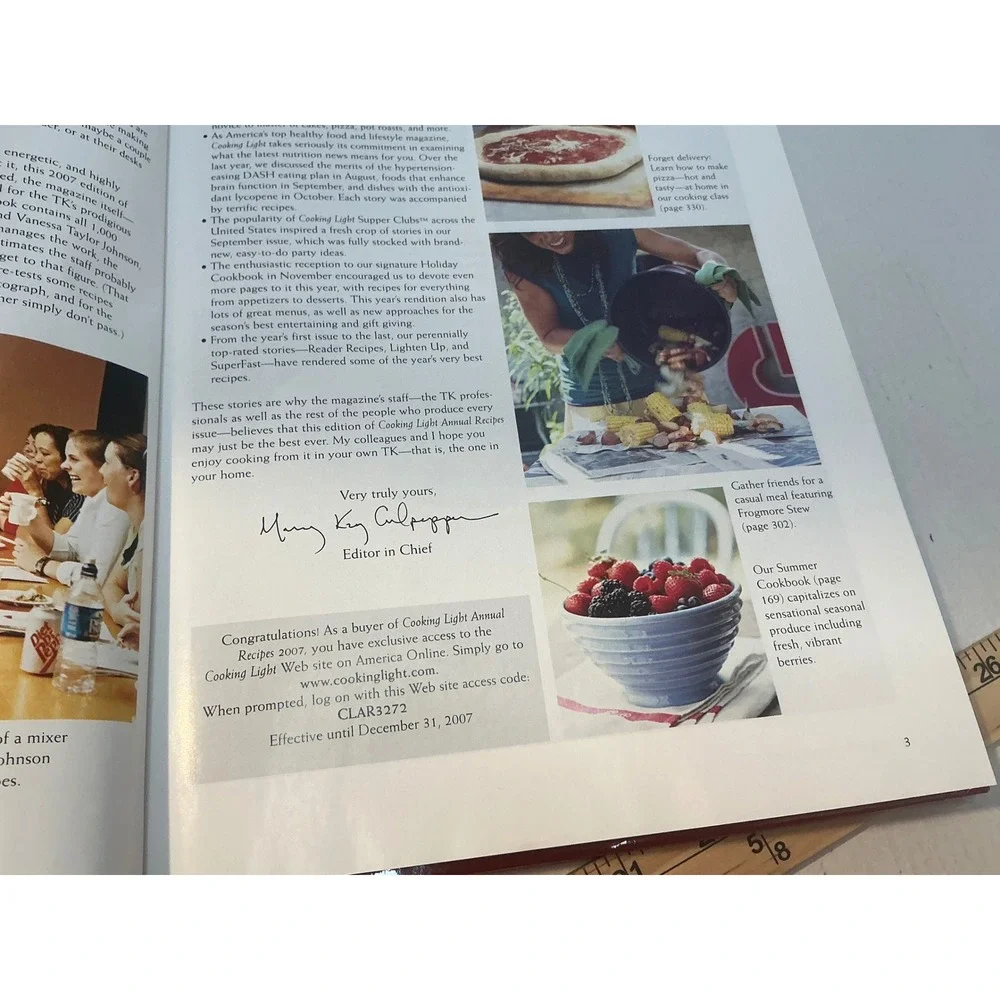 Cooking Light Annual Recipes 2007 Hardcover Cookbook Over 1000 Recipes Healthy